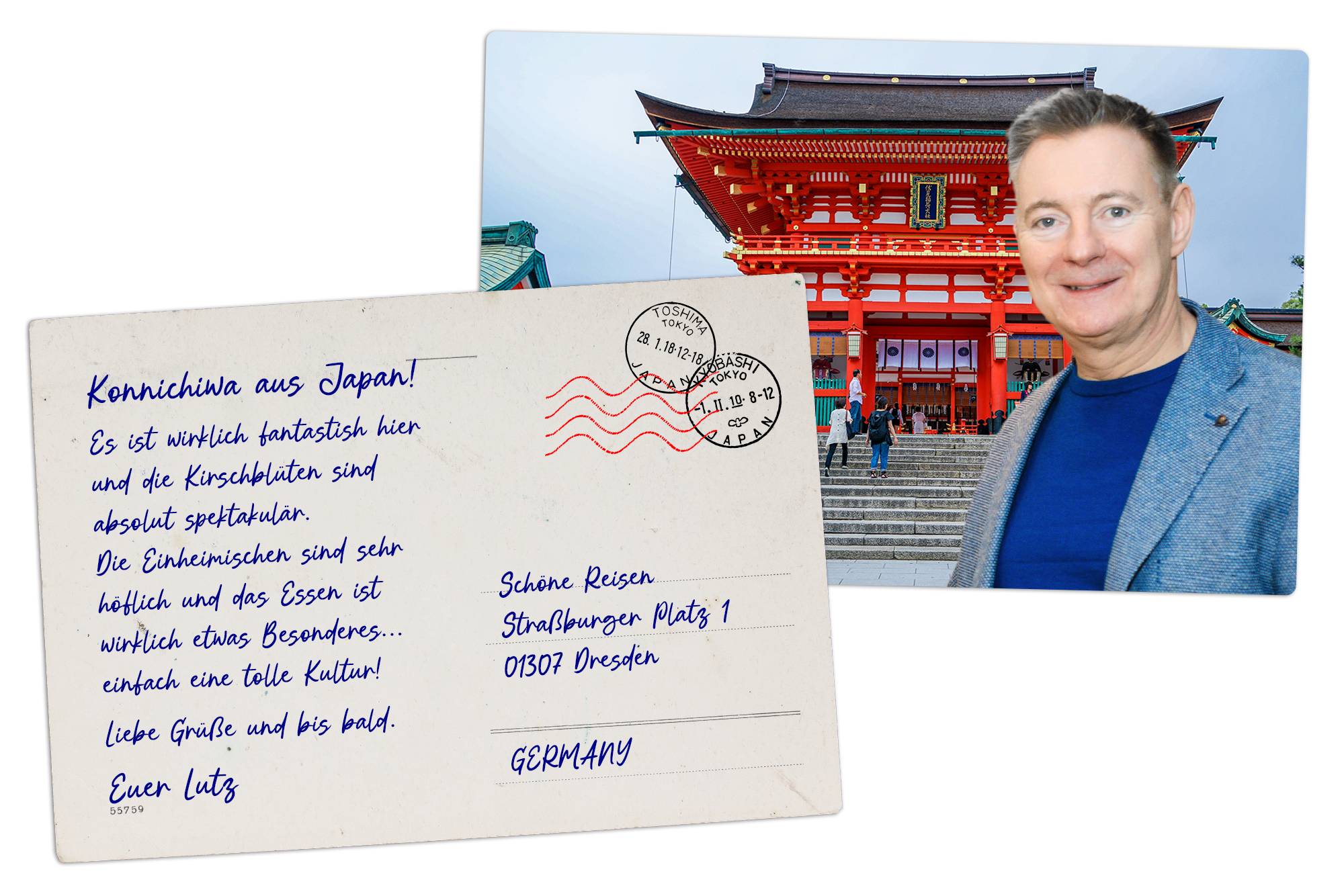 Postkarte Japan Lutz